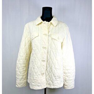 Talbots Corduroy Quilted Jacket‎ Size Large Barn Jacket Pockets Layering Cottage